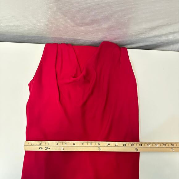 Haute Hippie 100% Silk Cowl Neck Racerback Dress Small Raspberry Red Fairy Party - Picture 14 of 14